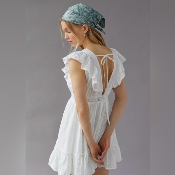 Urban Outfitters Fabiola Eyelet Mini Dress - Picture 2 of 14
